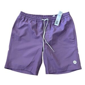 OuterKnown Men’s Nomadic Volley Purple Versatile Swim Shorts Sz S NWT
